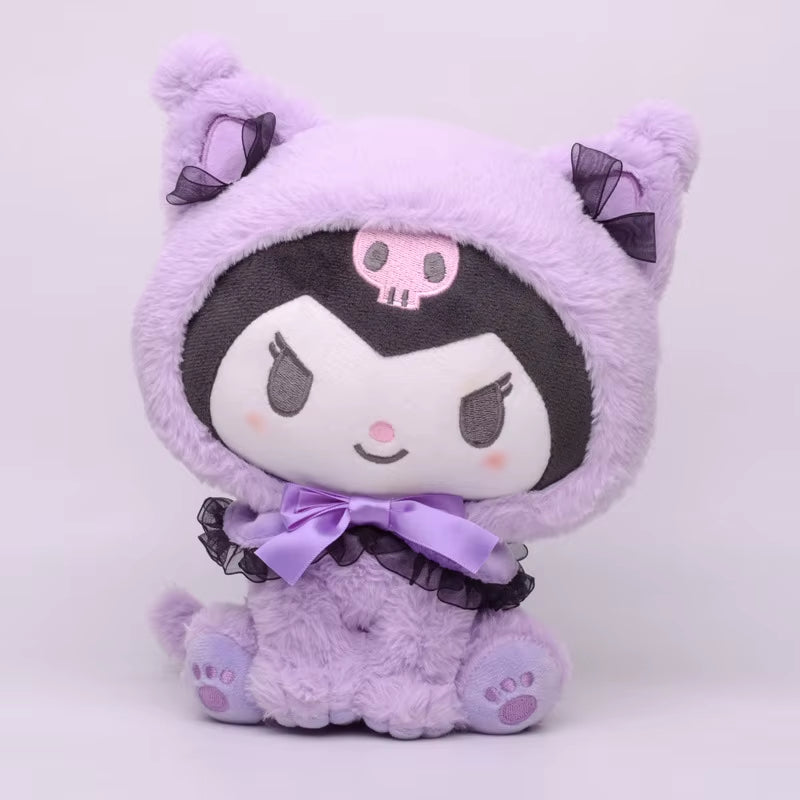 20CM Kuromi Hello Kitty Melody Cinnamorol Pochacco Plush Toys Soft Tuffed Animals Christmas Birthday Christmas Graduation Gifts