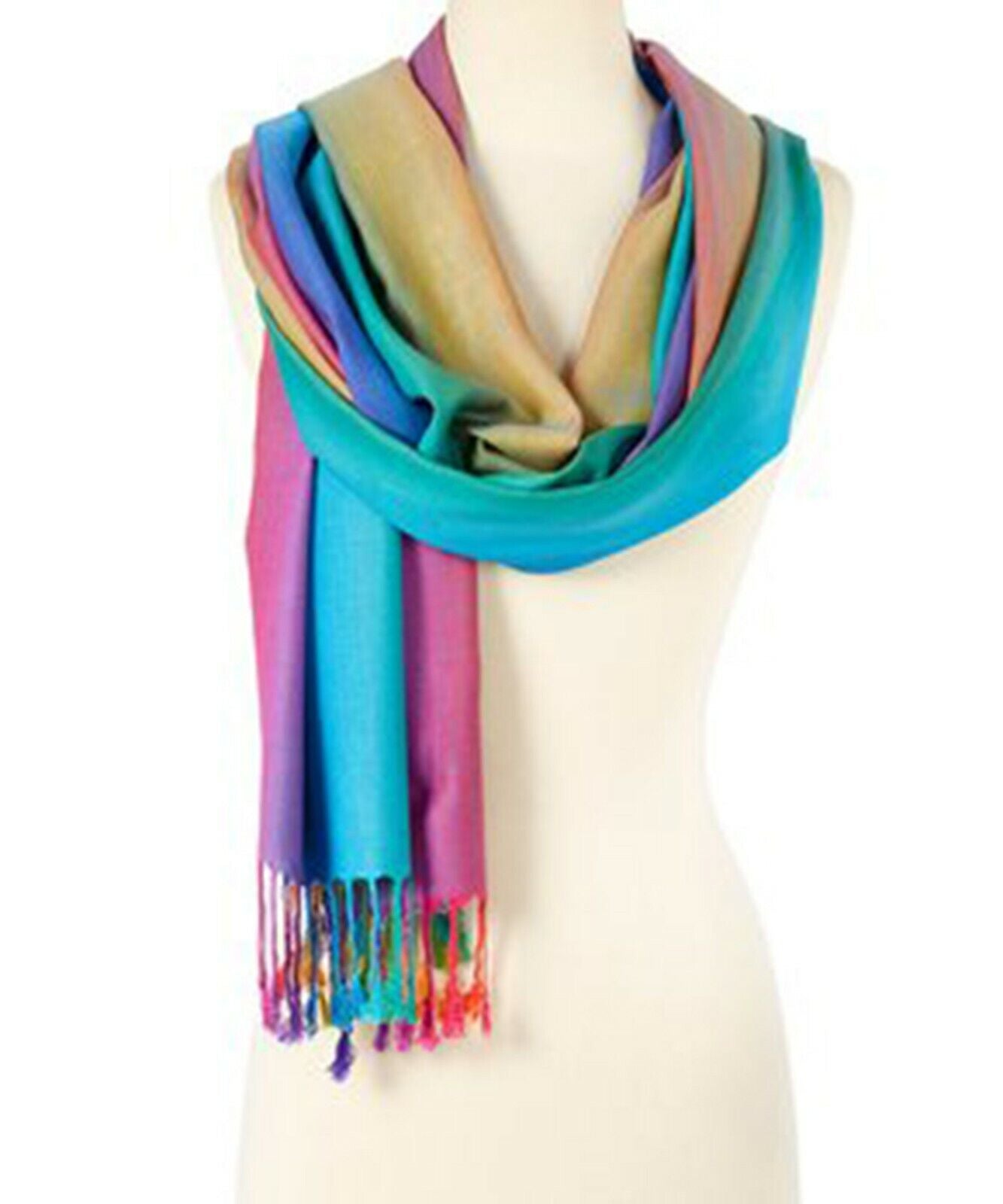 Soft Silk Shawl Wrap Women Pashmina Solid Scarf Stole Cashmere Wool Ladies Scarf