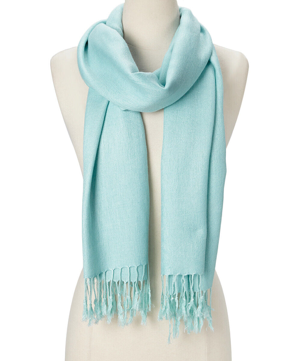 Soft Silk Shawl Wrap Women Pashmina Solid Scarf Stole Cashmere Wool Ladies Scarf