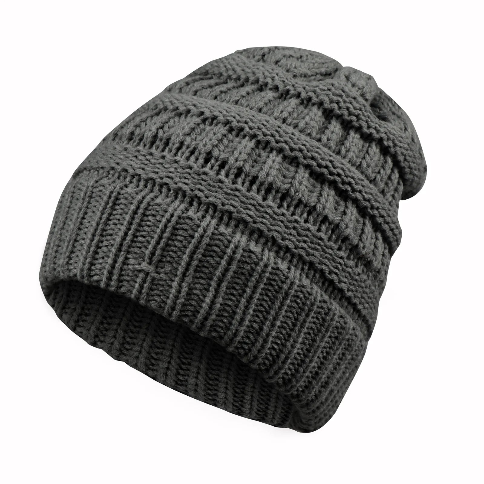 Womens Beanie Winter Hat Warm Chunky Cable Knit Hats Soft Stretch Thick Cute Cap for Cold Weather